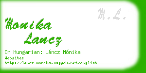 monika lancz business card