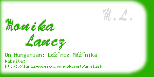 monika lancz business card